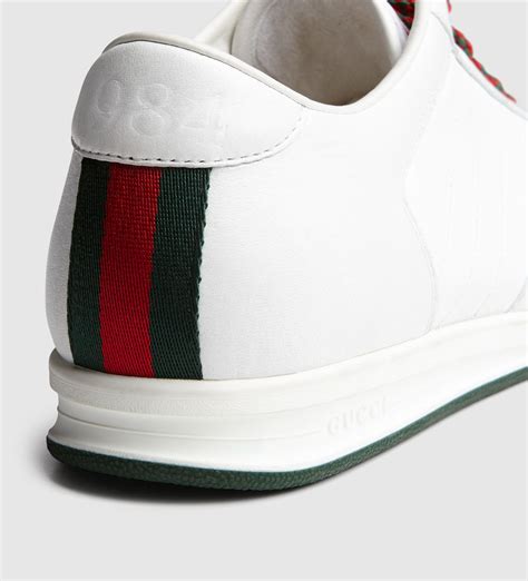 gucci shoes men black and white|white Gucci sneakers for men.